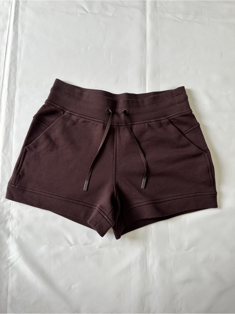 lululemon High Rise Cotton Drawstring Shorts Brown Size 6